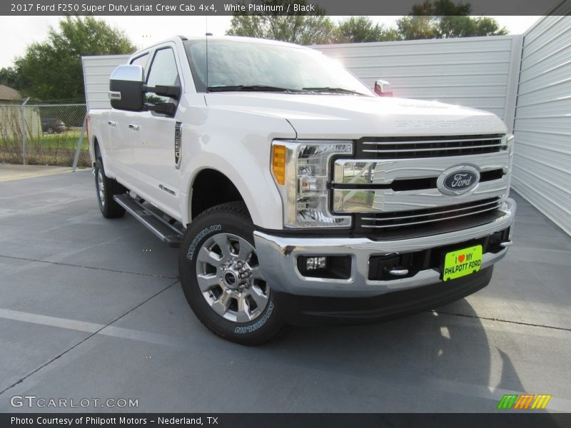White Platinum / Black 2017 Ford F250 Super Duty Lariat Crew Cab 4x4