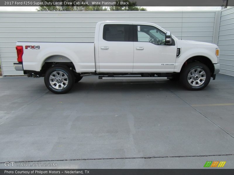 White Platinum / Black 2017 Ford F250 Super Duty Lariat Crew Cab 4x4