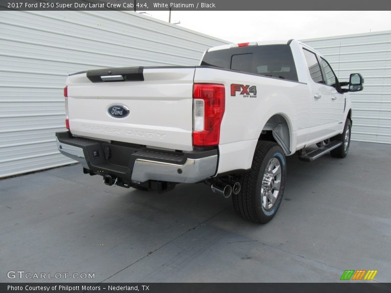 White Platinum / Black 2017 Ford F250 Super Duty Lariat Crew Cab 4x4