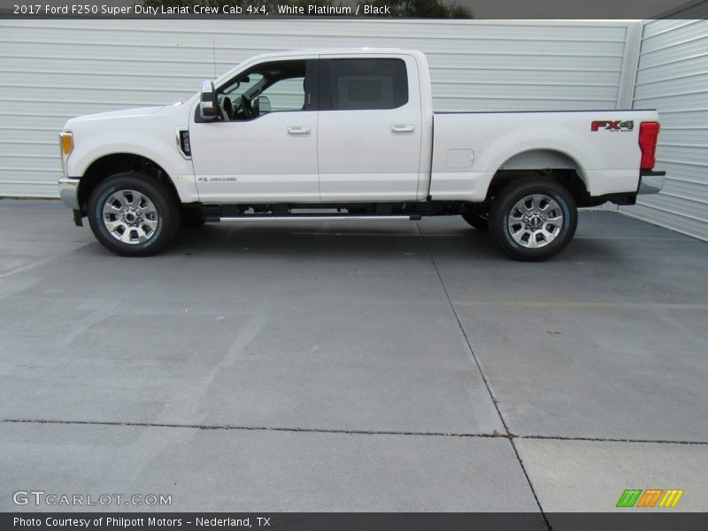 White Platinum / Black 2017 Ford F250 Super Duty Lariat Crew Cab 4x4