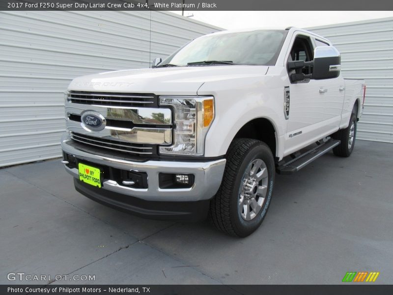 White Platinum / Black 2017 Ford F250 Super Duty Lariat Crew Cab 4x4