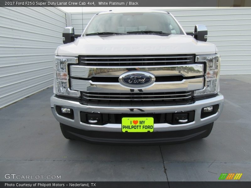 White Platinum / Black 2017 Ford F250 Super Duty Lariat Crew Cab 4x4