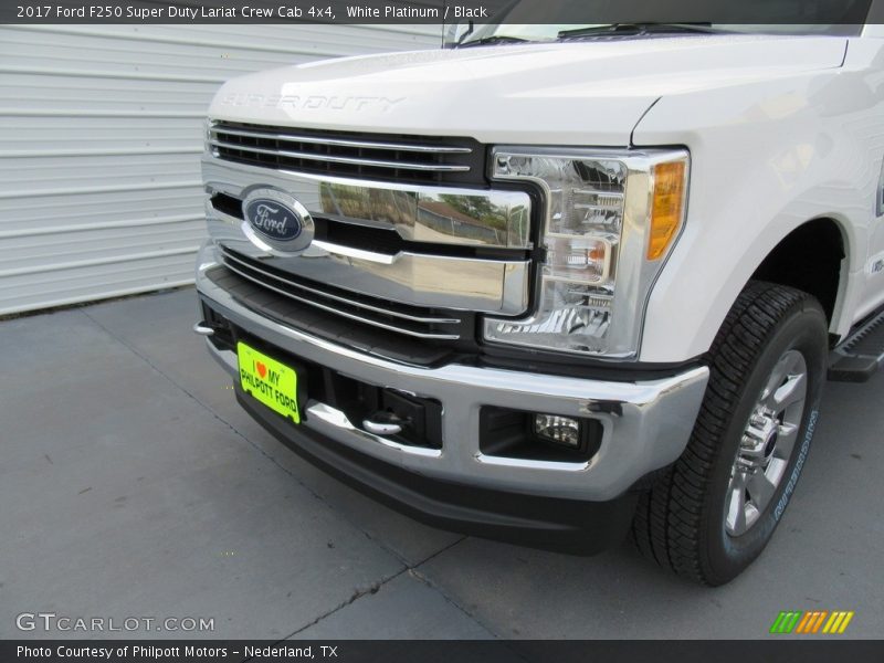 White Platinum / Black 2017 Ford F250 Super Duty Lariat Crew Cab 4x4