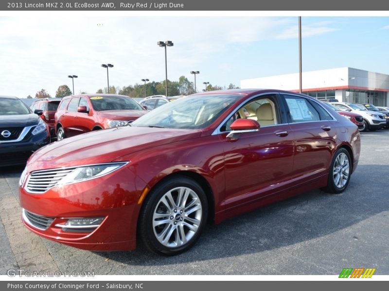 Ruby Red / Light Dune 2013 Lincoln MKZ 2.0L EcoBoost AWD