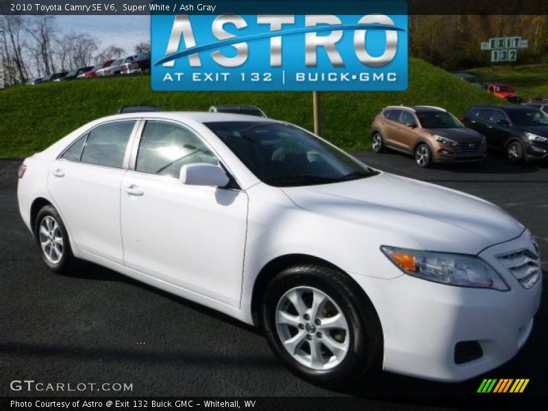 Super White / Ash Gray 2010 Toyota Camry SE V6