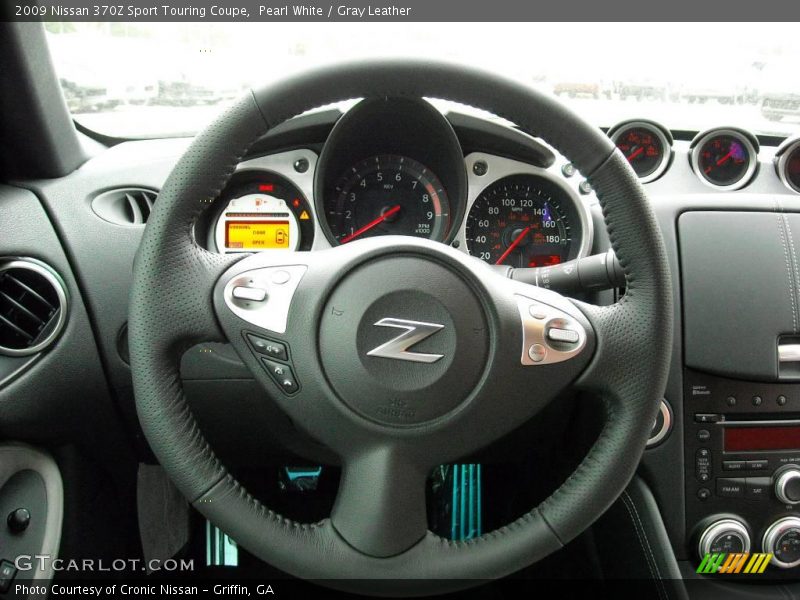 Pearl White / Gray Leather 2009 Nissan 370Z Sport Touring Coupe