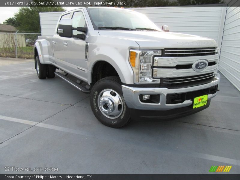 Ingot Silver / Black 2017 Ford F350 Super Duty Lariat Crew Cab 4x4