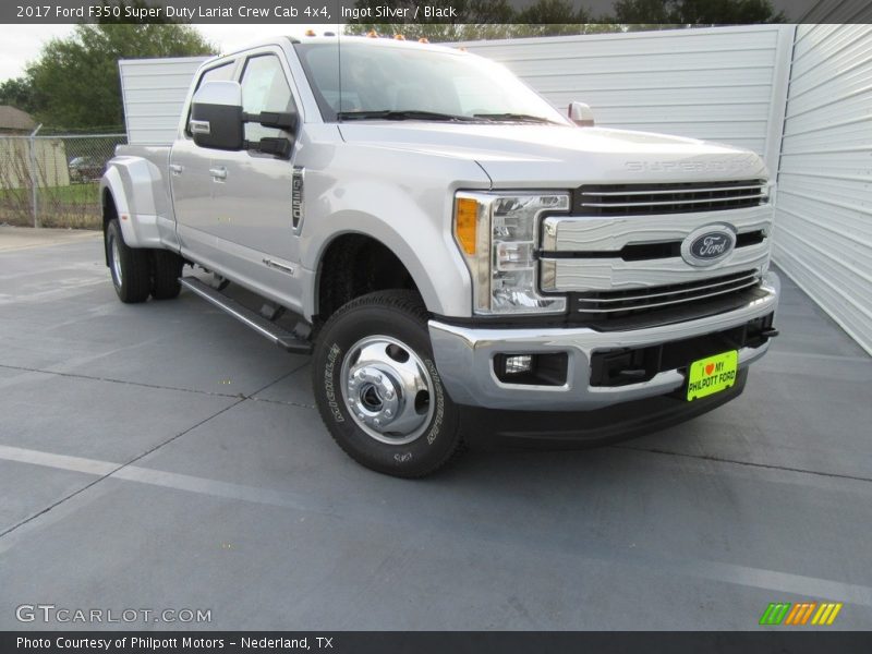 Ingot Silver / Black 2017 Ford F350 Super Duty Lariat Crew Cab 4x4