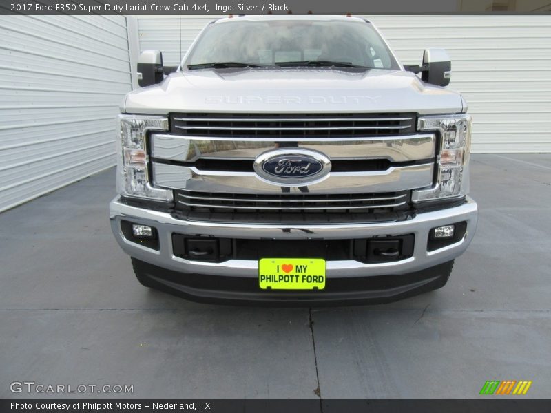 Ingot Silver / Black 2017 Ford F350 Super Duty Lariat Crew Cab 4x4