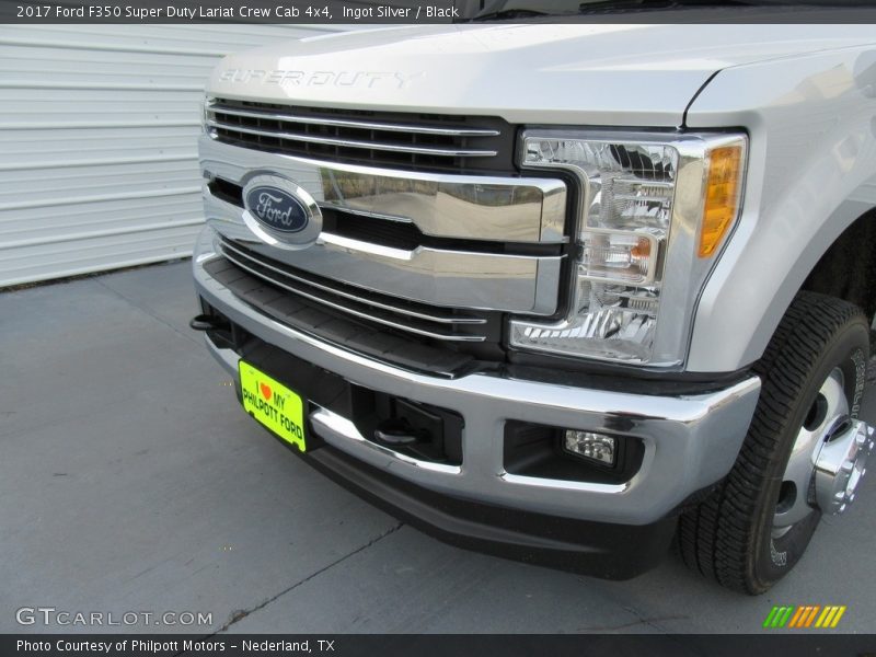 Ingot Silver / Black 2017 Ford F350 Super Duty Lariat Crew Cab 4x4