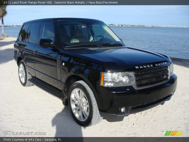 Santorini Black Metallic / Navy Blue/Parchment 2011 Land Rover Range Rover HSE