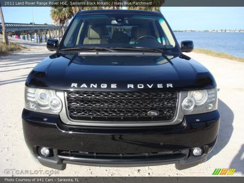 Santorini Black Metallic / Navy Blue/Parchment 2011 Land Rover Range Rover HSE