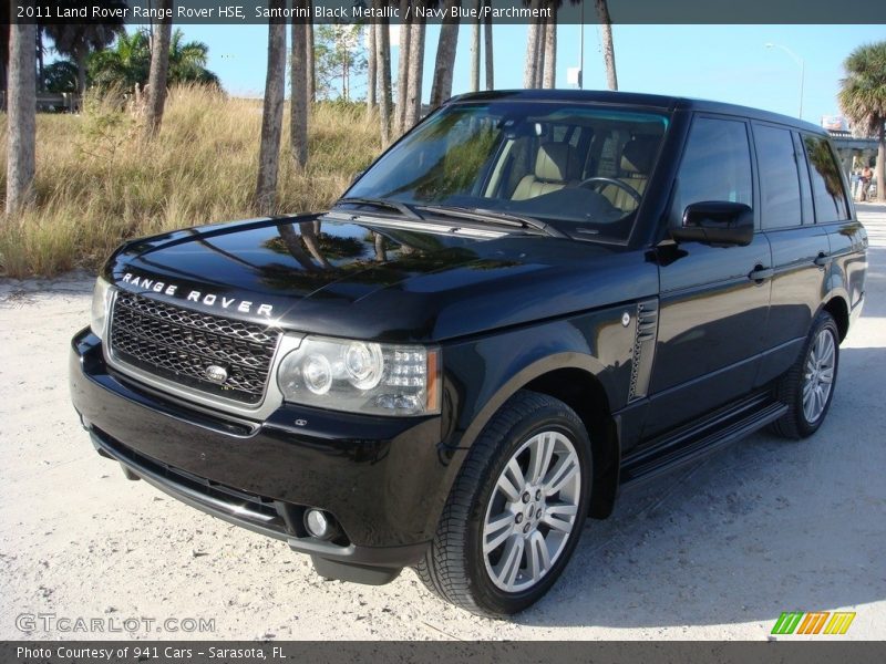 Santorini Black Metallic / Navy Blue/Parchment 2011 Land Rover Range Rover HSE