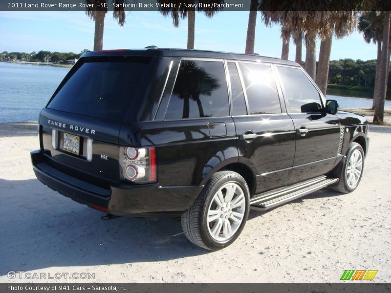 Santorini Black Metallic / Navy Blue/Parchment 2011 Land Rover Range Rover HSE