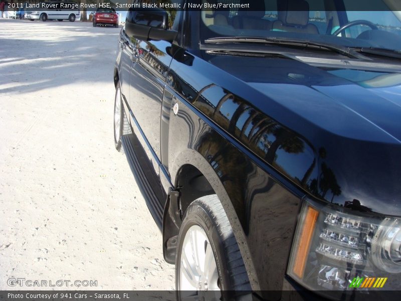 Santorini Black Metallic / Navy Blue/Parchment 2011 Land Rover Range Rover HSE