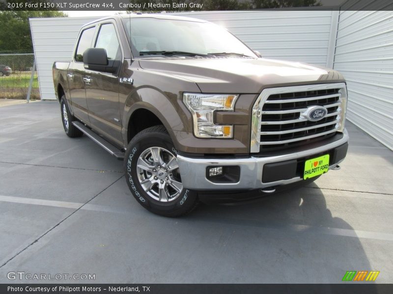 Caribou / Medium Earth Gray 2016 Ford F150 XLT SuperCrew 4x4