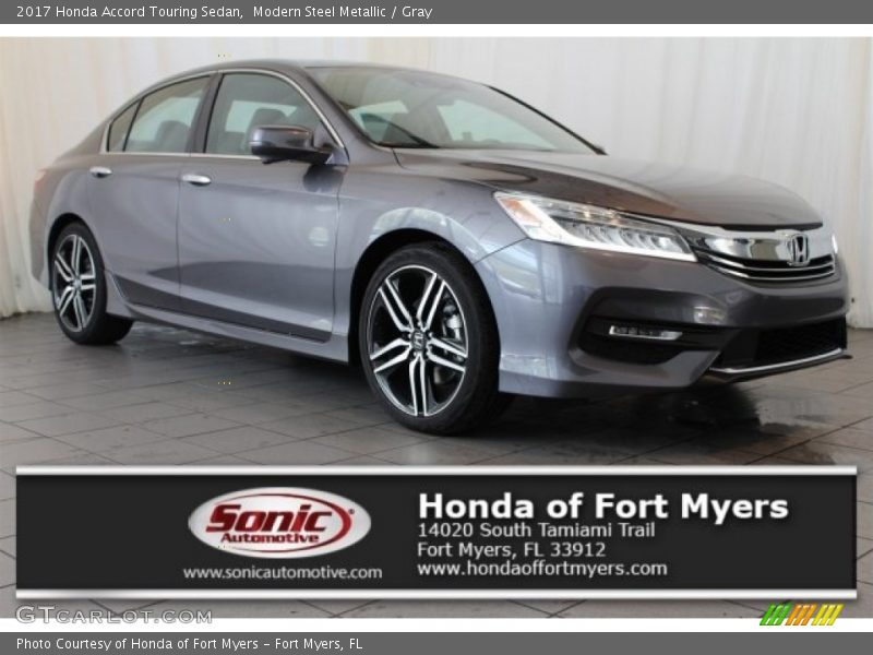 Modern Steel Metallic / Gray 2017 Honda Accord Touring Sedan