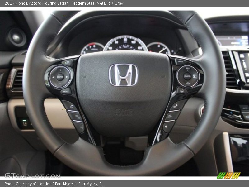 Modern Steel Metallic / Gray 2017 Honda Accord Touring Sedan