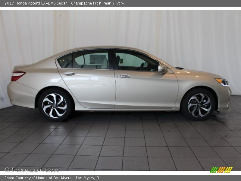 Champagne Frost Pearl / Ivory 2017 Honda Accord EX-L V6 Sedan