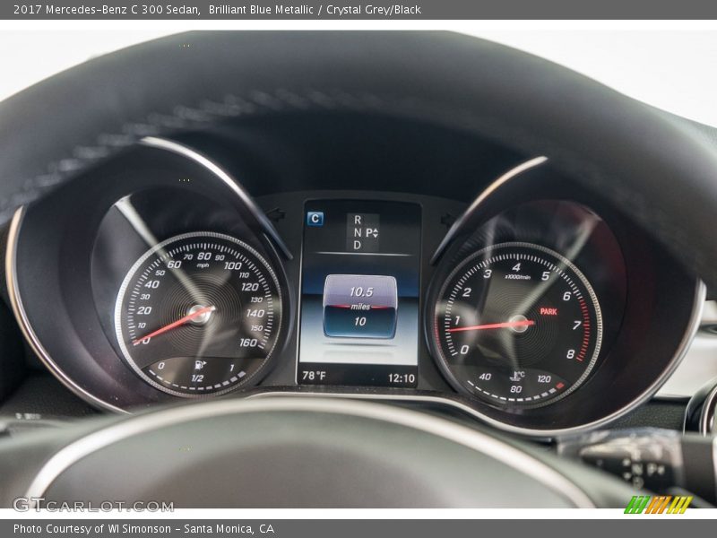 Brilliant Blue Metallic / Crystal Grey/Black 2017 Mercedes-Benz C 300 Sedan
