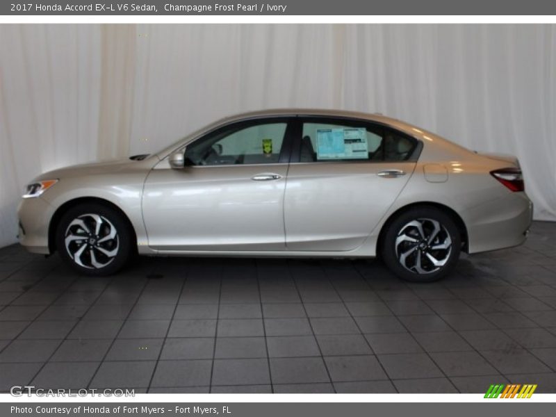 Champagne Frost Pearl / Ivory 2017 Honda Accord EX-L V6 Sedan