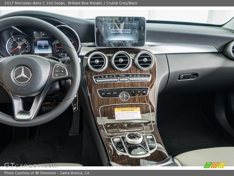 Brilliant Blue Metallic / Crystal Grey/Black 2017 Mercedes-Benz C 300 Sedan