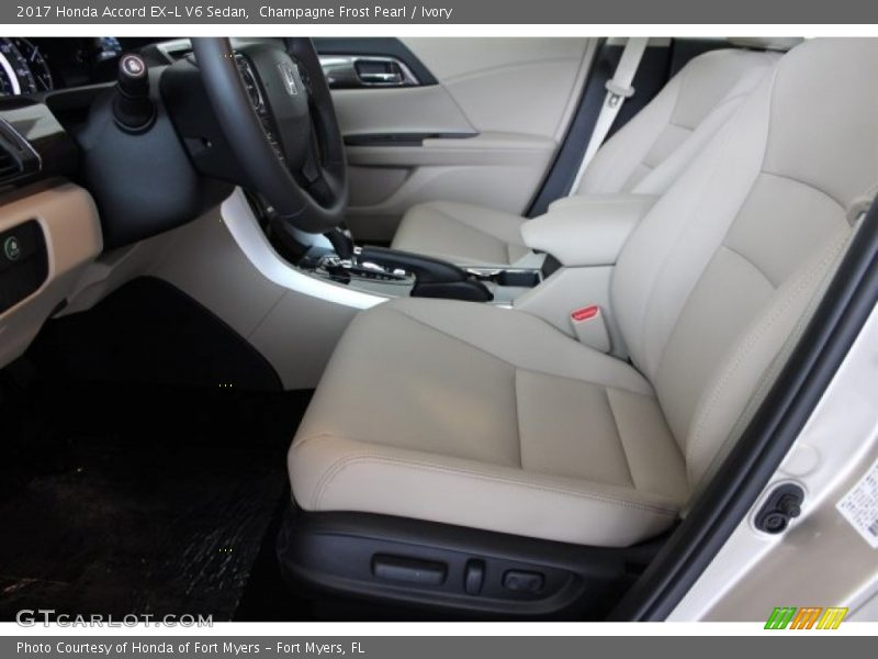 Champagne Frost Pearl / Ivory 2017 Honda Accord EX-L V6 Sedan
