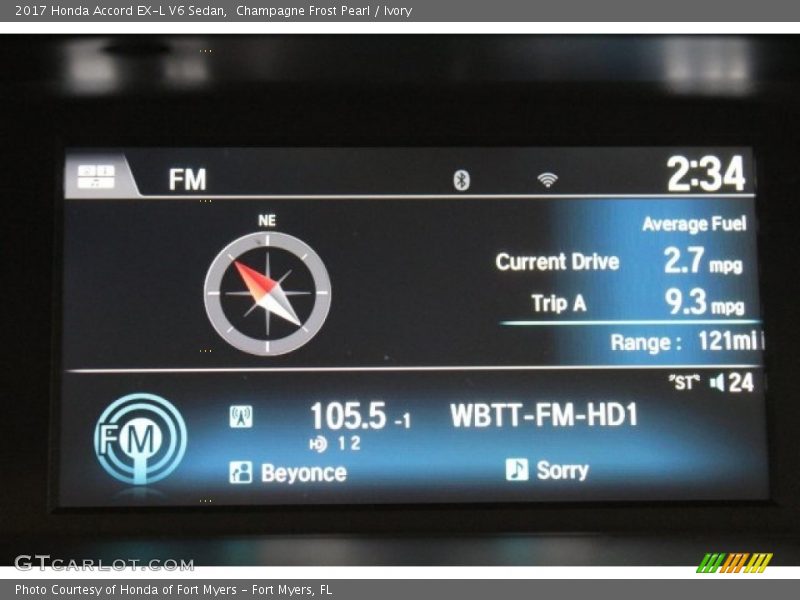 Champagne Frost Pearl / Ivory 2017 Honda Accord EX-L V6 Sedan