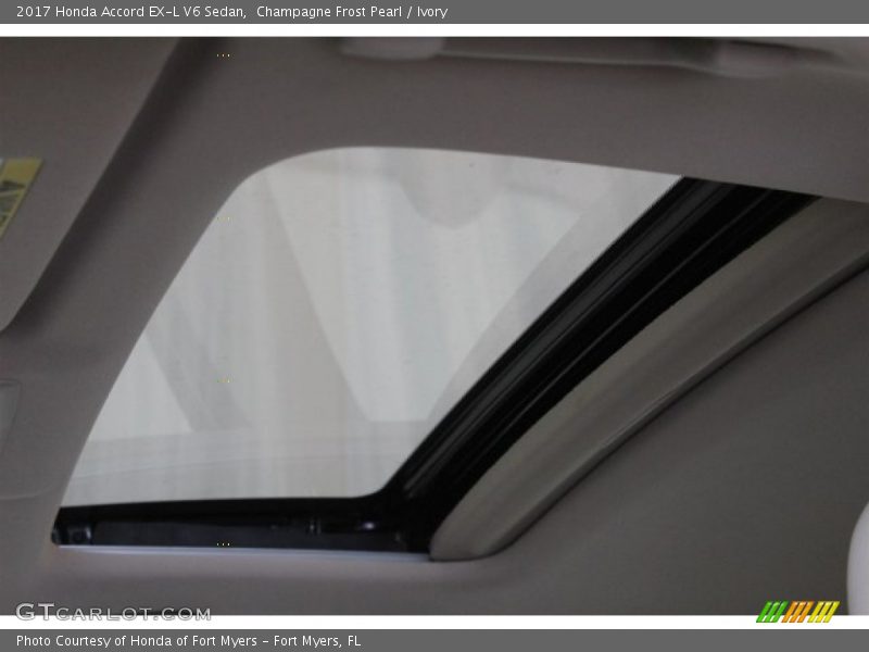 Champagne Frost Pearl / Ivory 2017 Honda Accord EX-L V6 Sedan