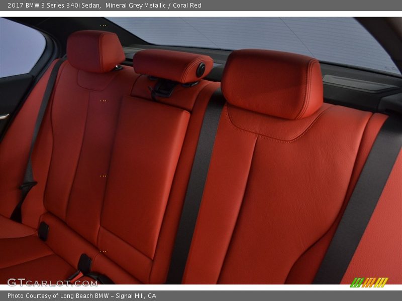 Mineral Grey Metallic / Coral Red 2017 BMW 3 Series 340i Sedan