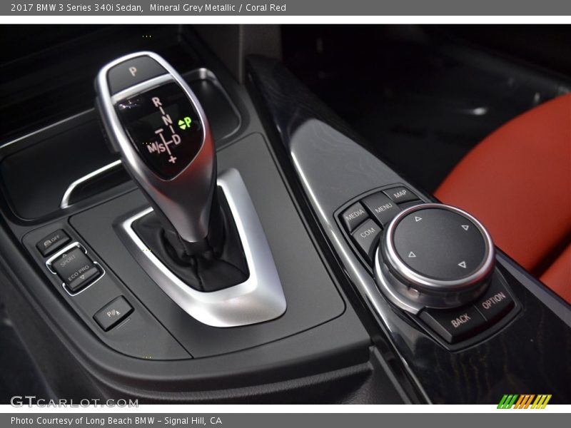 Mineral Grey Metallic / Coral Red 2017 BMW 3 Series 340i Sedan