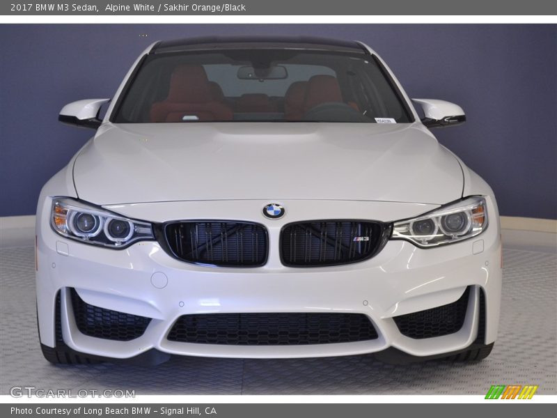 Alpine White / Sakhir Orange/Black 2017 BMW M3 Sedan