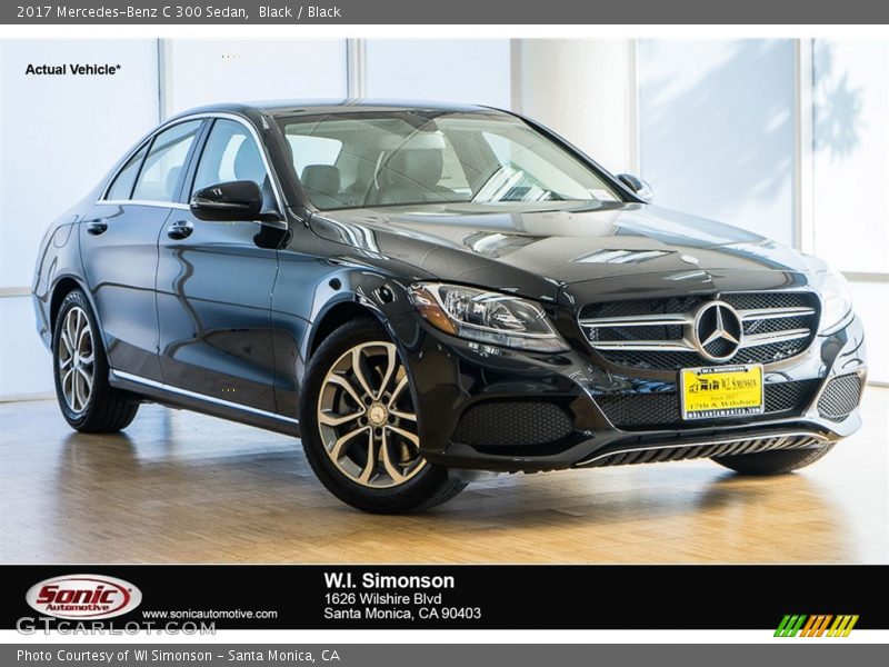 Black / Black 2017 Mercedes-Benz C 300 Sedan