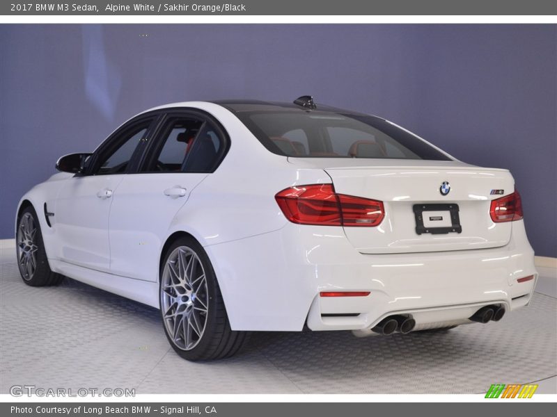 Alpine White / Sakhir Orange/Black 2017 BMW M3 Sedan