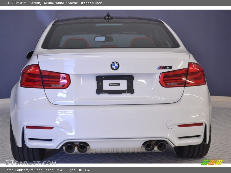 Alpine White / Sakhir Orange/Black 2017 BMW M3 Sedan