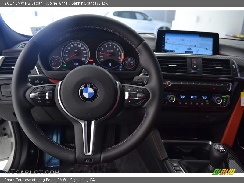 Alpine White / Sakhir Orange/Black 2017 BMW M3 Sedan