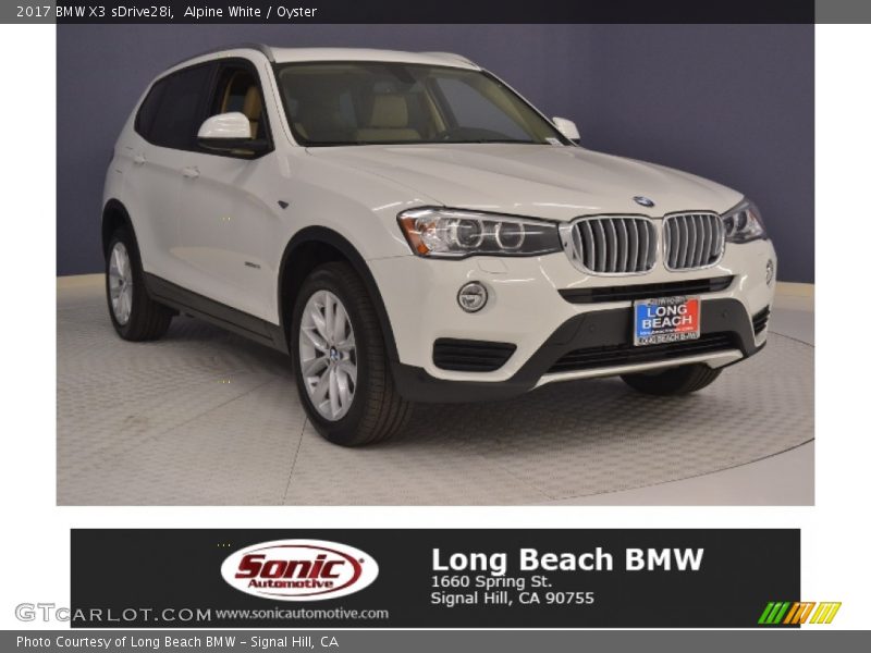 Alpine White / Oyster 2017 BMW X3 sDrive28i