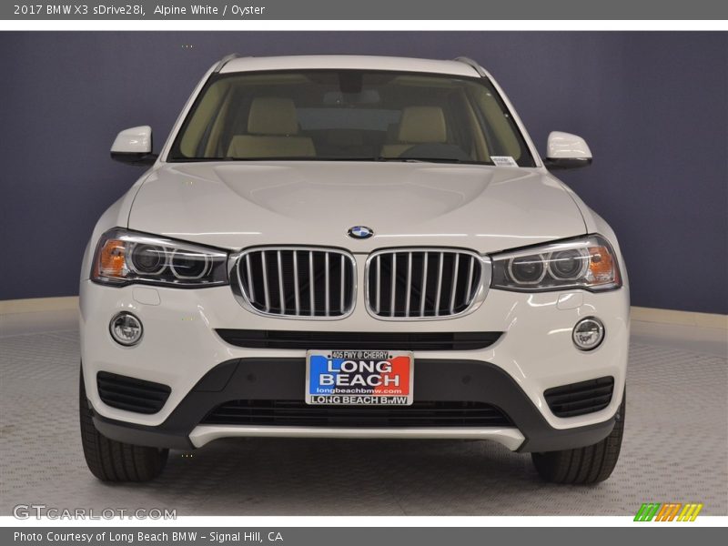 Alpine White / Oyster 2017 BMW X3 sDrive28i
