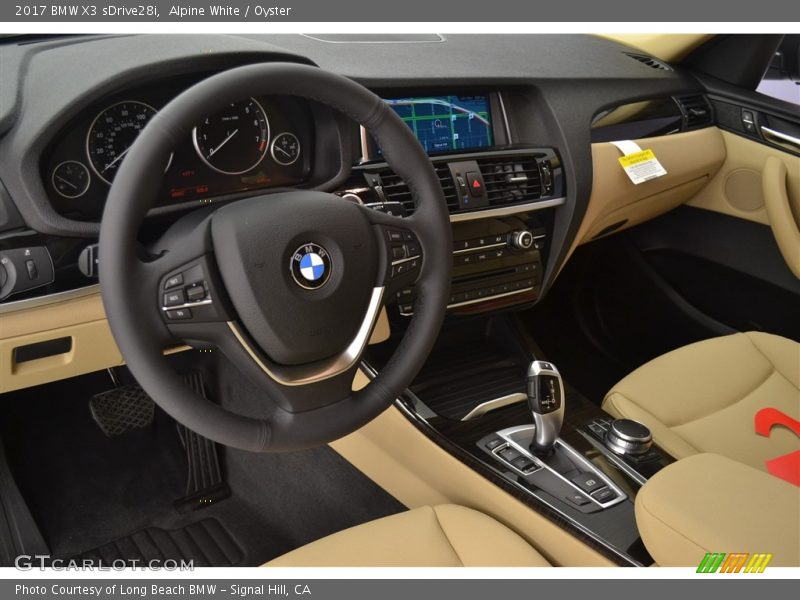 Alpine White / Oyster 2017 BMW X3 sDrive28i
