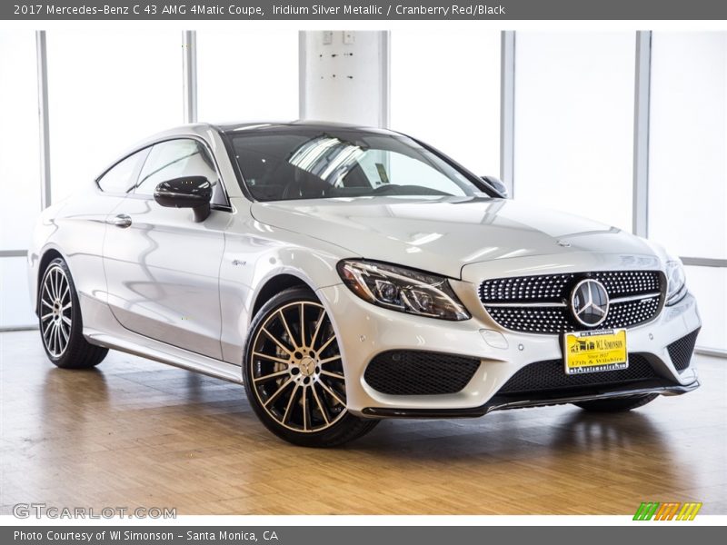 Iridium Silver Metallic / Cranberry Red/Black 2017 Mercedes-Benz C 43 AMG 4Matic Coupe