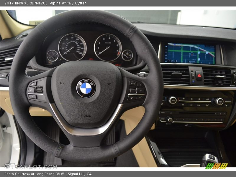 Alpine White / Oyster 2017 BMW X3 sDrive28i