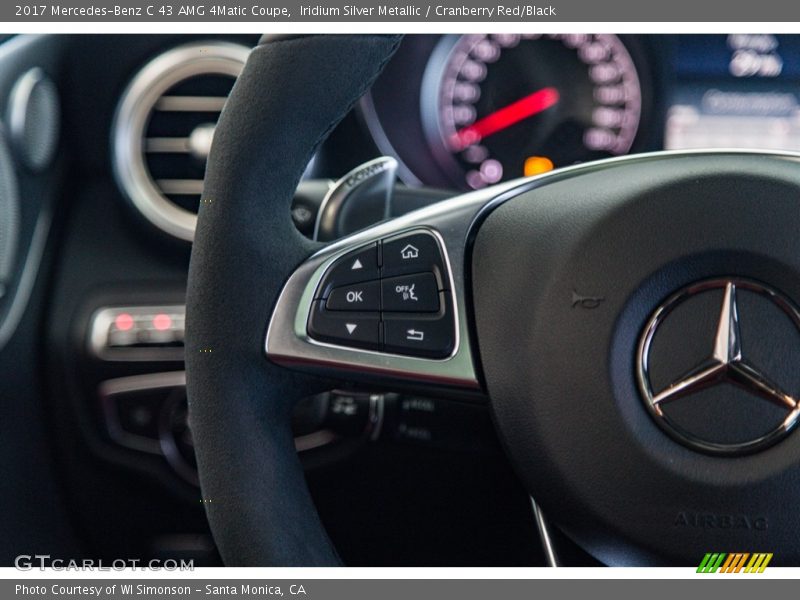 Iridium Silver Metallic / Cranberry Red/Black 2017 Mercedes-Benz C 43 AMG 4Matic Coupe