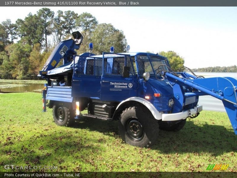 Blue / Black 1977 Mercedes-Benz Unimog 416/U1100 Riot Recovery Vehicle