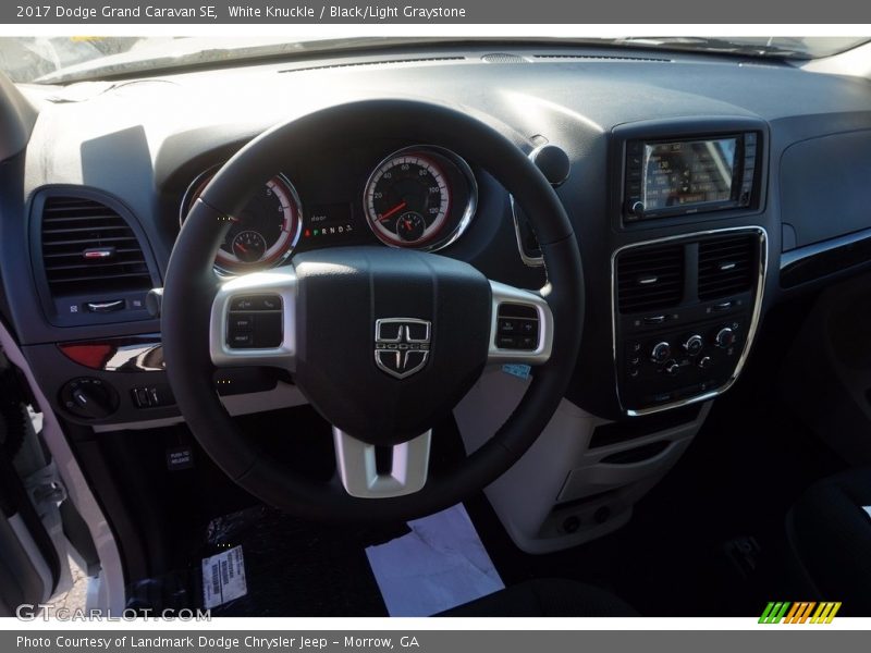 White Knuckle / Black/Light Graystone 2017 Dodge Grand Caravan SE