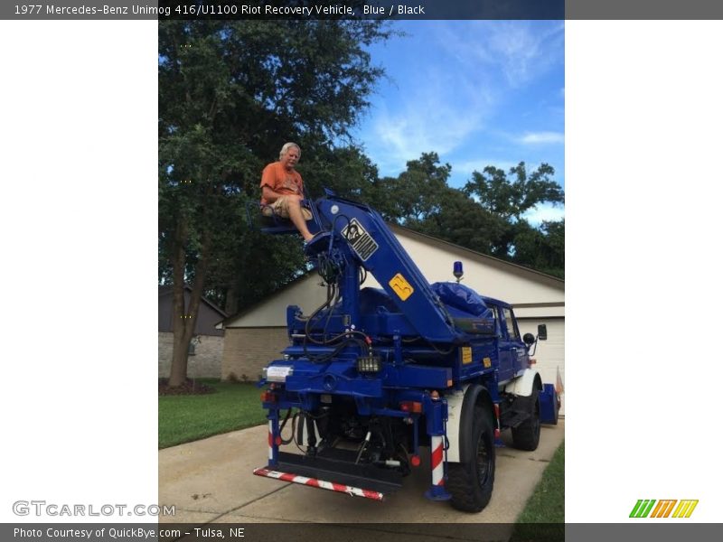 Blue / Black 1977 Mercedes-Benz Unimog 416/U1100 Riot Recovery Vehicle
