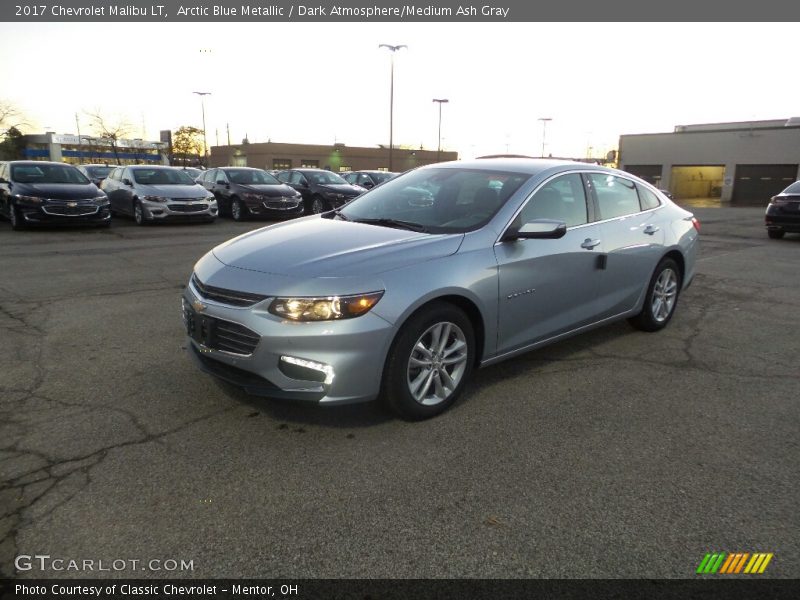 Arctic Blue Metallic / Dark Atmosphere/Medium Ash Gray 2017 Chevrolet Malibu LT