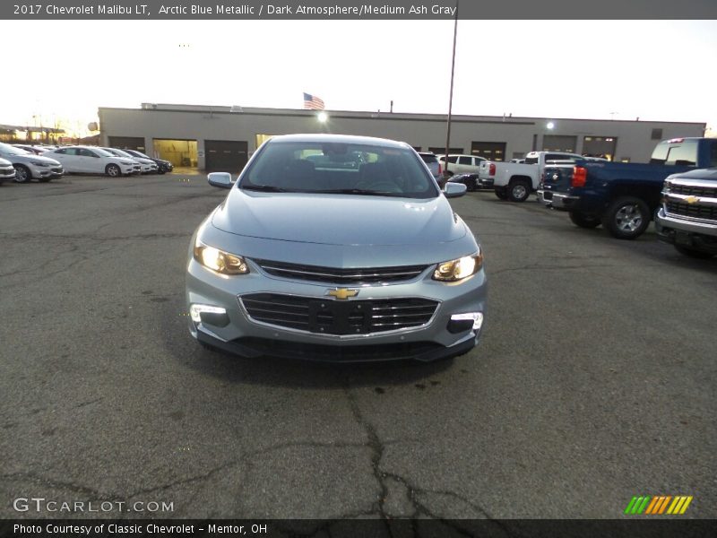Arctic Blue Metallic / Dark Atmosphere/Medium Ash Gray 2017 Chevrolet Malibu LT