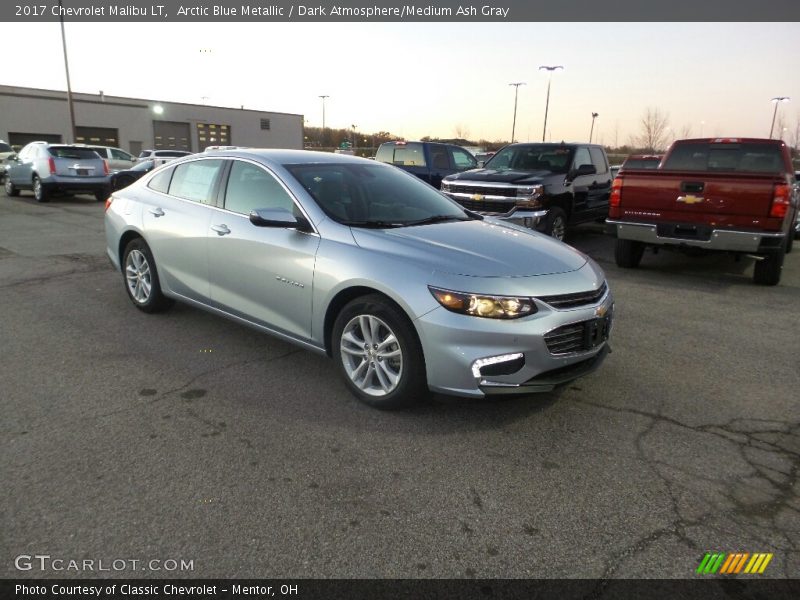 Arctic Blue Metallic / Dark Atmosphere/Medium Ash Gray 2017 Chevrolet Malibu LT