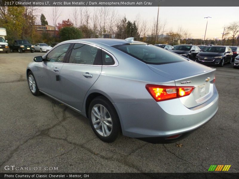 Arctic Blue Metallic / Dark Atmosphere/Medium Ash Gray 2017 Chevrolet Malibu LT