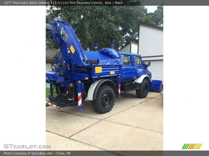 Blue / Black 1977 Mercedes-Benz Unimog 416/U1100 Riot Recovery Vehicle